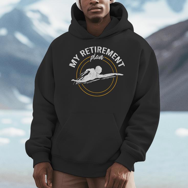 My Retirement Plan Swim Athlete Swimming Grandpa Swimmer Men Hoodie