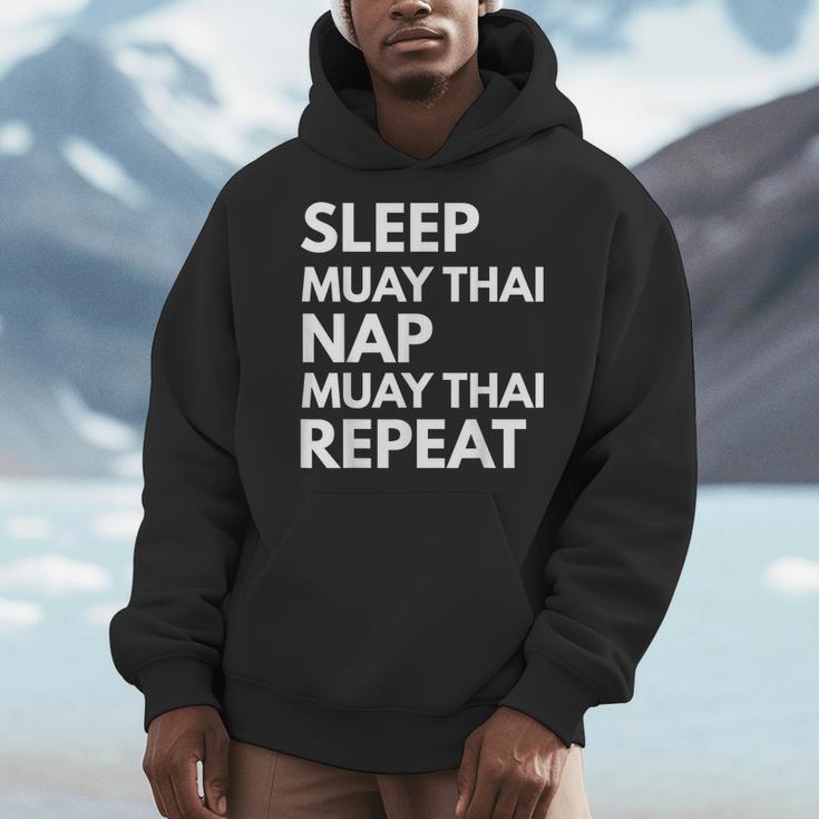 Sleep Nap Muay Thai Repeat Lover Martial Arts Men Hoodie