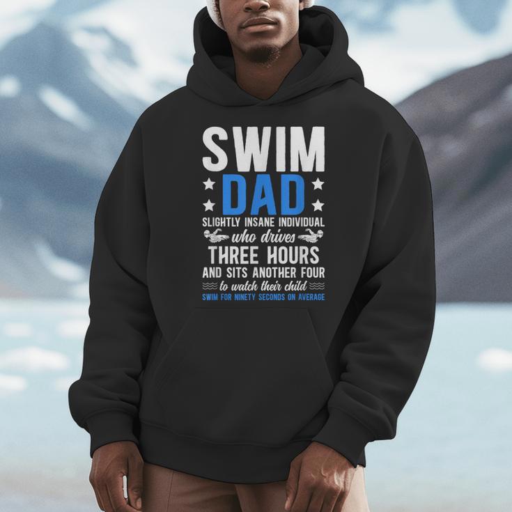 Swim Dad Definition Dad Of A Swimmer Father Swimming Dad Men Hoodie