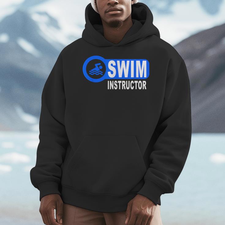 Swim Instructor Swimming Teacher Swimmer In Pool Graphic Art Men Hoodie Swim Instructor Swimming Teacher Swimmer In Pool Graphic Art Men Hoodie