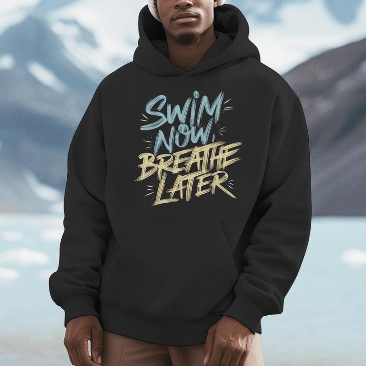 Swimmer Saying Swim Team Swimming Men Hoodie