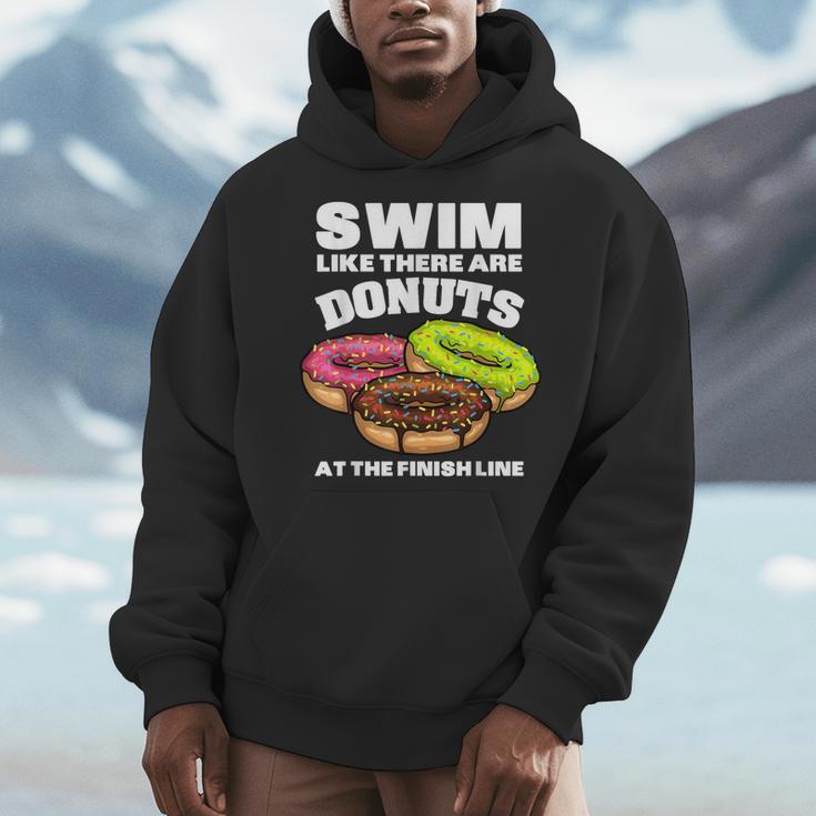 Swimming Donut Men Women Swimmer Sports Athlete Men Hoodie