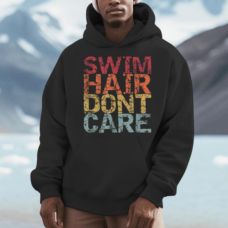 Swimming Pool Diving Sport Swimmer Swim Hair Dont Care Men Hoodie