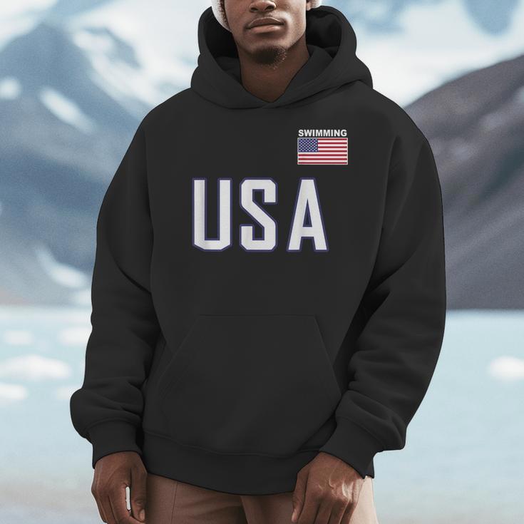 USA Flag Swim Swimming Sport Practice Equipment Men Women Men Hoodie USA Flag Swim Swimming Sport Practice Equipment Men Women Men Hoodie