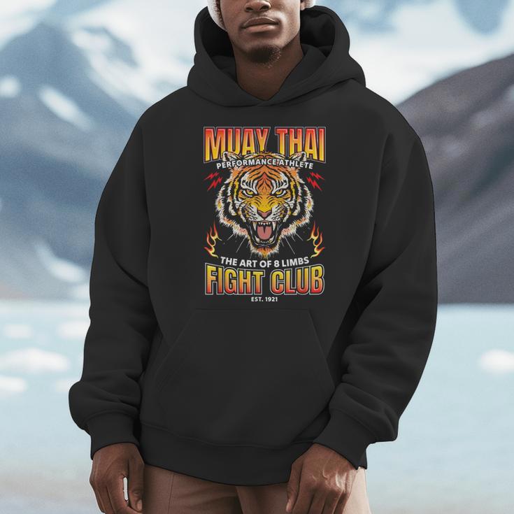Vintage Muay Thai Twin Tiger Art Of 8 Limbs Men Hoodie