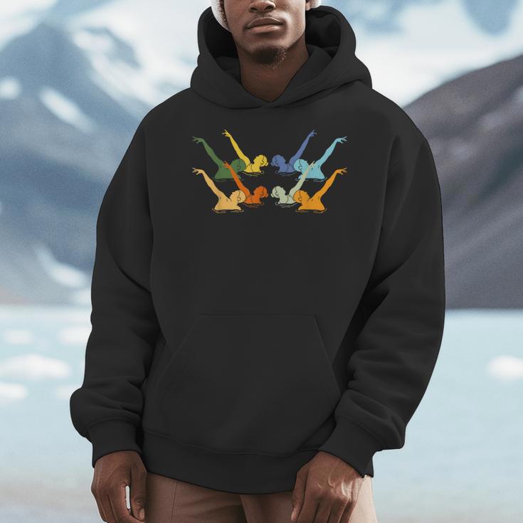 Vintage Synchronized Swimming Artistic Swimming Men Hoodie