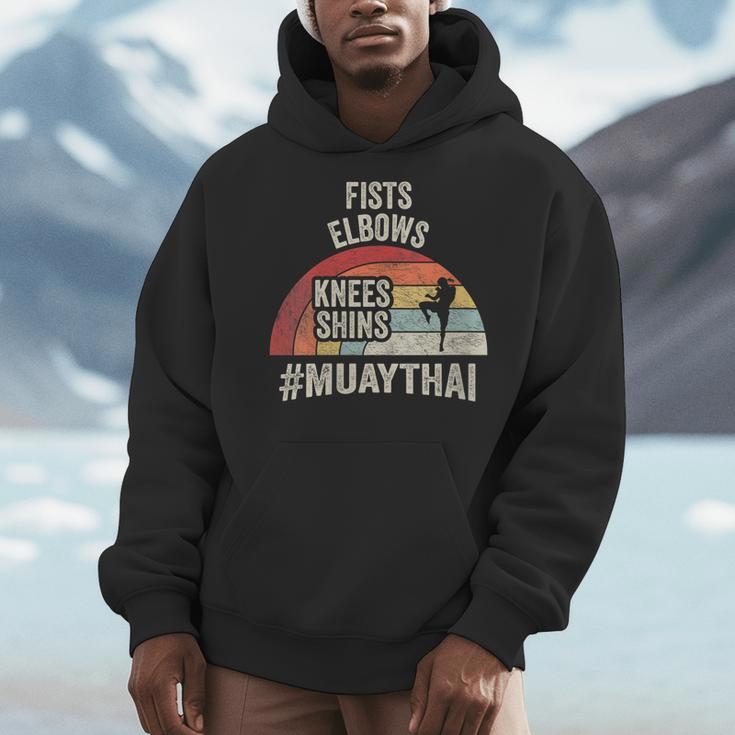 Women's Retro Muay Thai Martial Arts Fighter Graphic Men Hoodie Women's Retro Muay Thai Martial Arts Fighter Graphic Men Hoodie