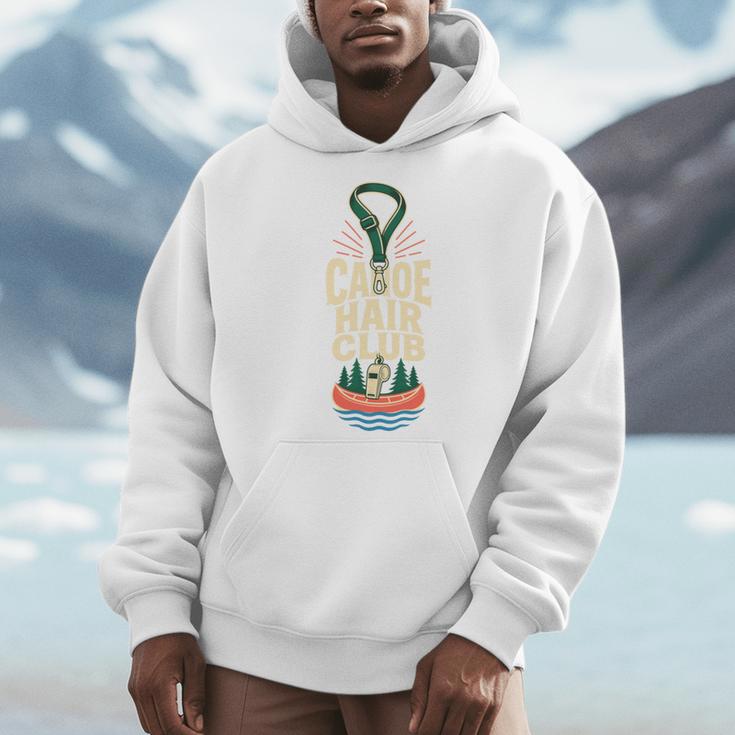 Canoe Hair Club Paddling Retro Comfort Colors Crop Top Men Hoodie