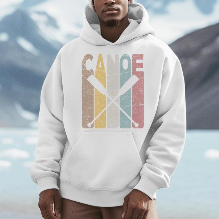 Canoe Vintage Canoeing Retro Canoe Paddling Men Hoodie