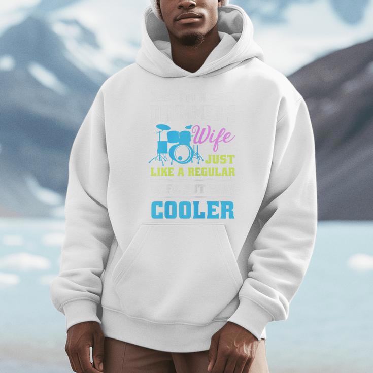 Cool Drum Kit Percussionist Drummer Wife Quote Image T-Shirt Men Hoodie Cool Drum Kit Percussionist Drummer Wife Quote Image T-Shirt Men Hoodie