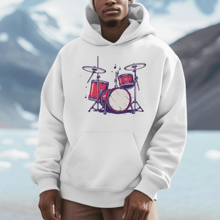 Drum Kit Electronic Drums Sweatshirt Men Hoodie