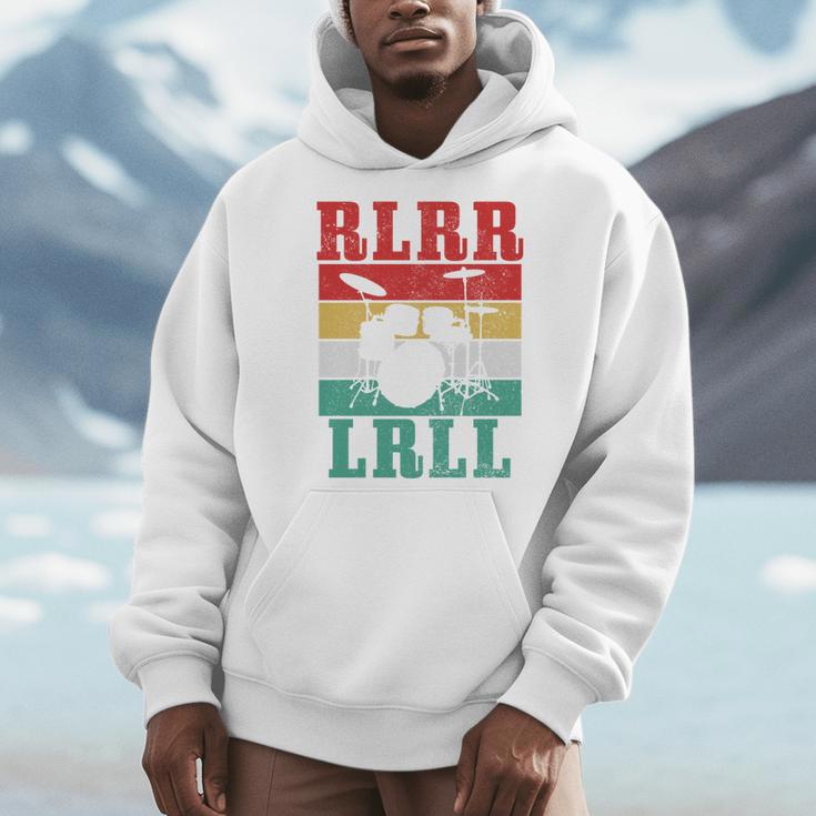 Drummer RLRR LRLL Vintage Drum Kit Sweatshirt Men Hoodie