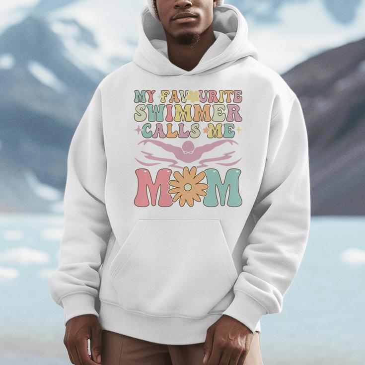 Favourite Swimmer Calls Me Mom Swimming Mom Female Swimmer Men Hoodie Favourite Swimmer Calls Me Mom Swimming Mom Female Swimmer Men Hoodie