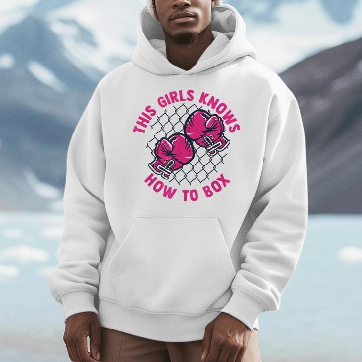 This Girl Knows How To Box Muay Thai Kickboxer Fan Boxing Men Hoodie