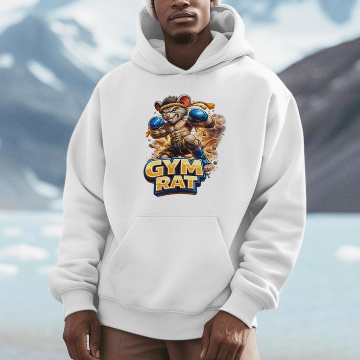 Gym Rat Kickboxing Nak Muay Thai Boxing Fighter Men Hoodie