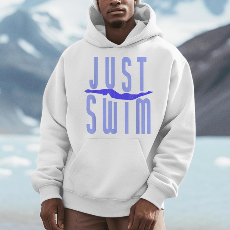 Just Swim Swimmer Swimming Men Hoodie
