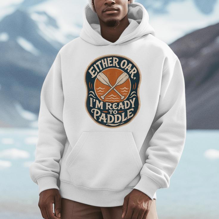 Kayak Canoe Paddle Either Oar Men Hoodie