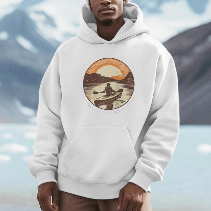 Kayak Kayaker Canoes-Boating Water-Paddle Canadier-Canoe Raglan Baseball Tee Men Hoodie