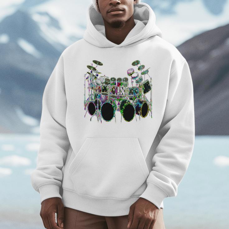 Large Drum Kit With Many Drums Men Hoodie Large Drum Kit With Many Drums Men Hoodie