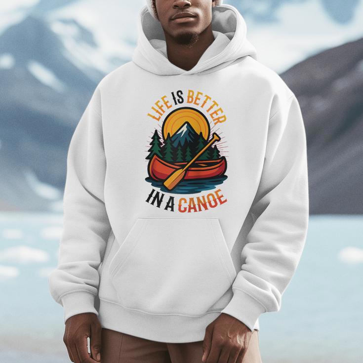 Life Is Better In A Canoe Canoeing Raglan Baseball Tee Men Hoodie