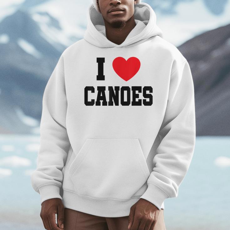 I Love Canoes Men Hoodie