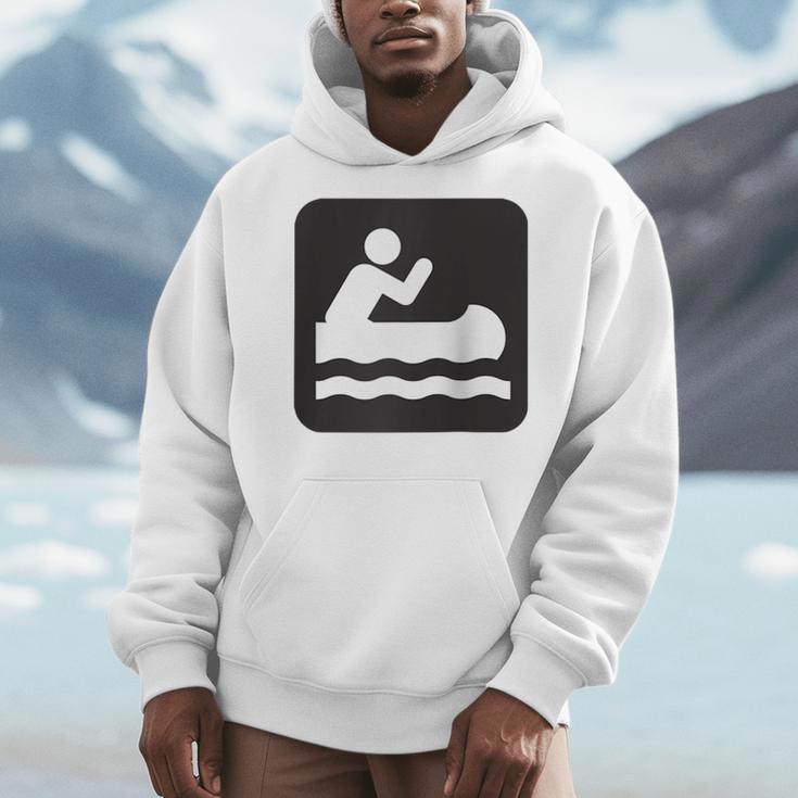 Outdoors Water Sports Canoe Canoeist Raglan Baseball Tee Men Hoodie