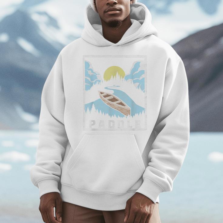 Paddle Retro Style Canoe & Outdoors Simple Canoeing Graphic Men Hoodie Paddle Retro Style Canoe & Outdoors Simple Canoeing Graphic Men Hoodie