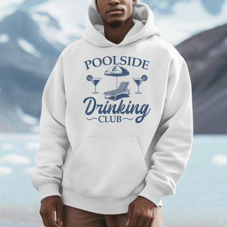 Pool Adult Poolside Drinking Club Summer Swimming Pool Party Men Hoodie