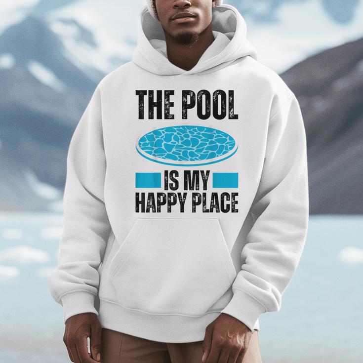 The Pool Is My Happy Place Swimming For Swimmer Men Hoodie The Pool Is My Happy Place Swimming For Swimmer Men Hoodie