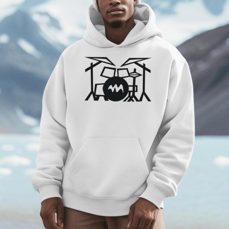 Retro Drum Kit Men Hoodie