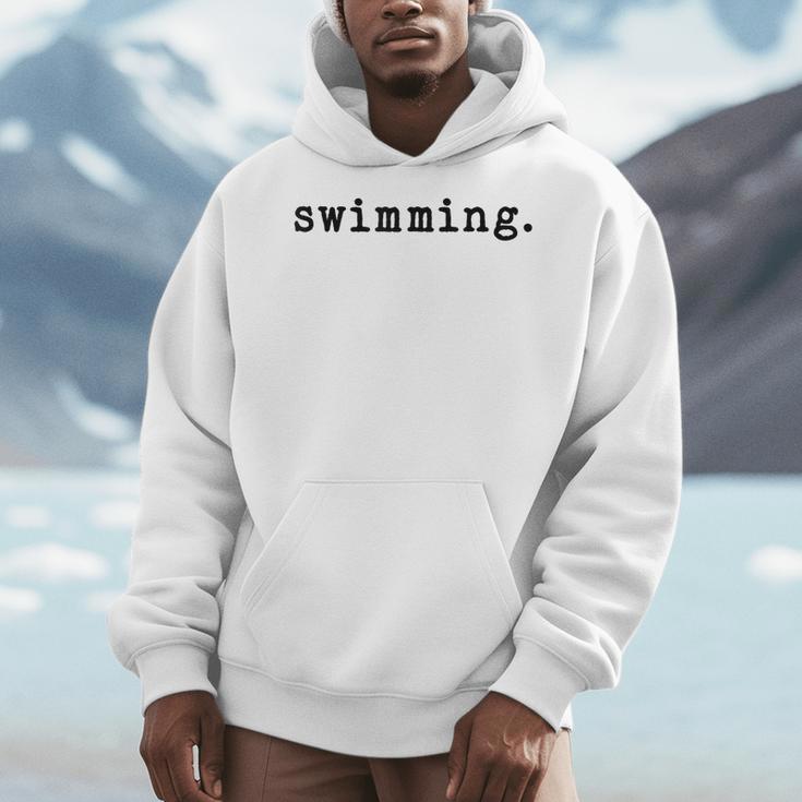 Swimming Enthusiast Minimalist Water Sports Men Hoodie