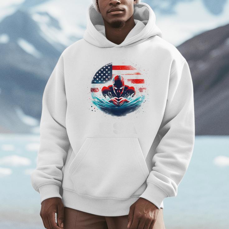 Swimming United States American Swimming Apparel Swimming Men Hoodie Swimming United States American Swimming Apparel Swimming Men Hoodie
