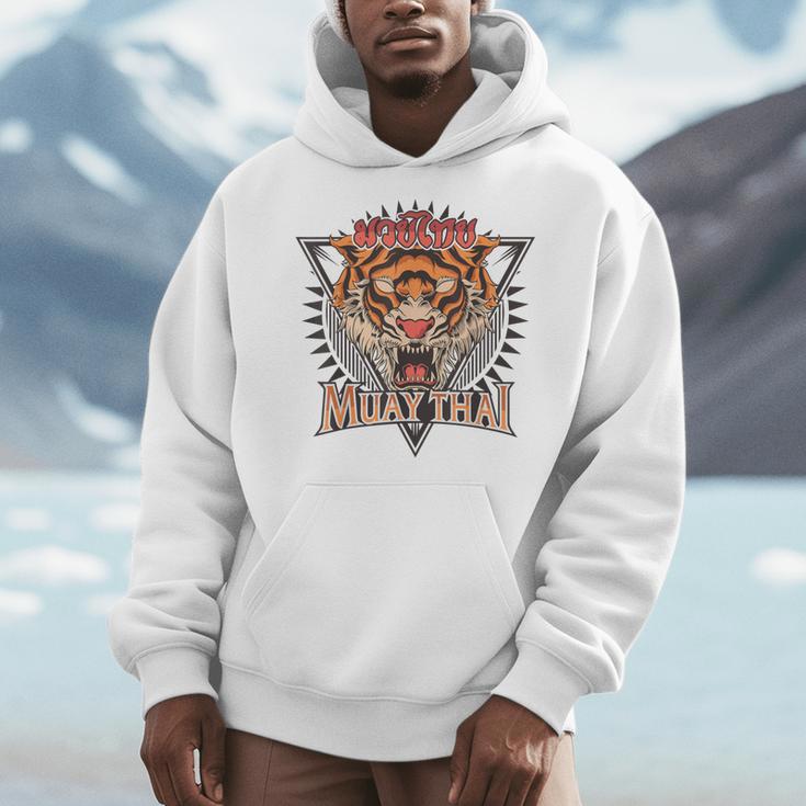 Tigar Muay Thai MMA Vintage Kickboxing Training Men Hoodie