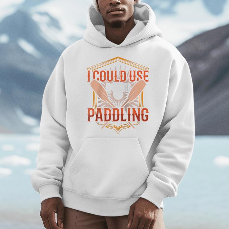I Could Use A Good Paddling Canoe Canoeing Paddle Men Women Raglan Baseball Tee Men Hoodie