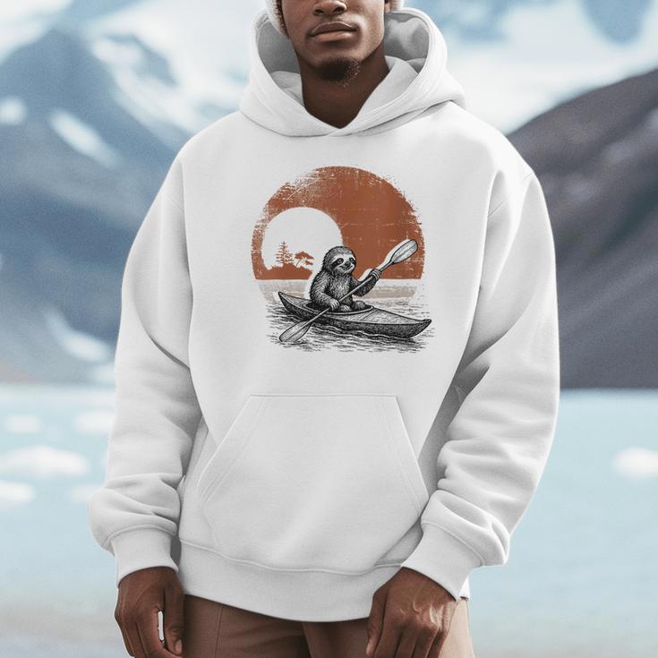 Women's Kayaking Sloth Kayak Kayaker Canoe Paddling Men Hoodie