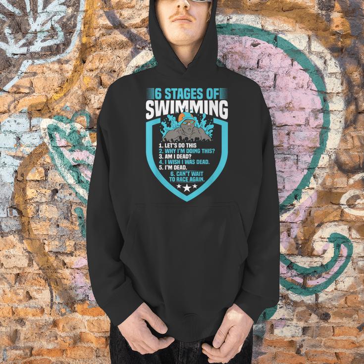 6 Stages Of Swimming Joke Sports Athlete Pool Swimmer Men Hoodie 6 Stages Of Swimming Joke Sports Athlete Pool Swimmer Men Hoodie