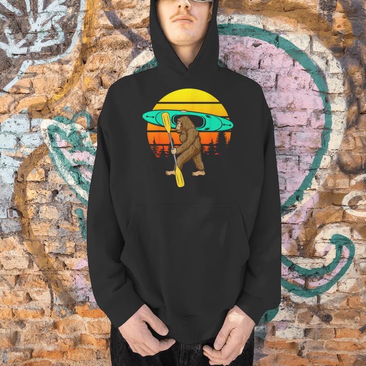Bigfoot Kayak Paddling Lake Rafts Inflatable Canoe Sasquatch Men Hoodie