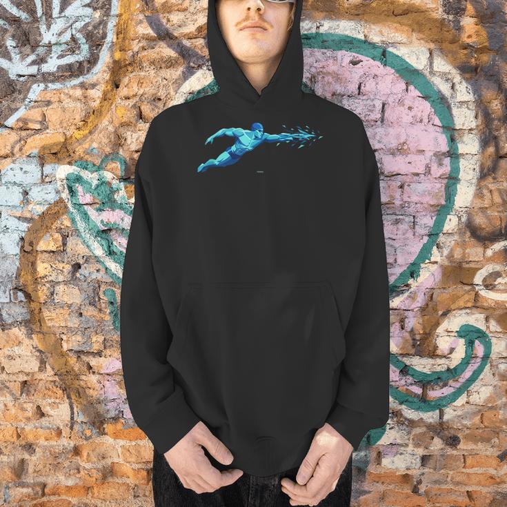 Blue Water Swimming In Freestyle Stroke Men Hoodie Blue Water Swimming In Freestyle Stroke Men Hoodie