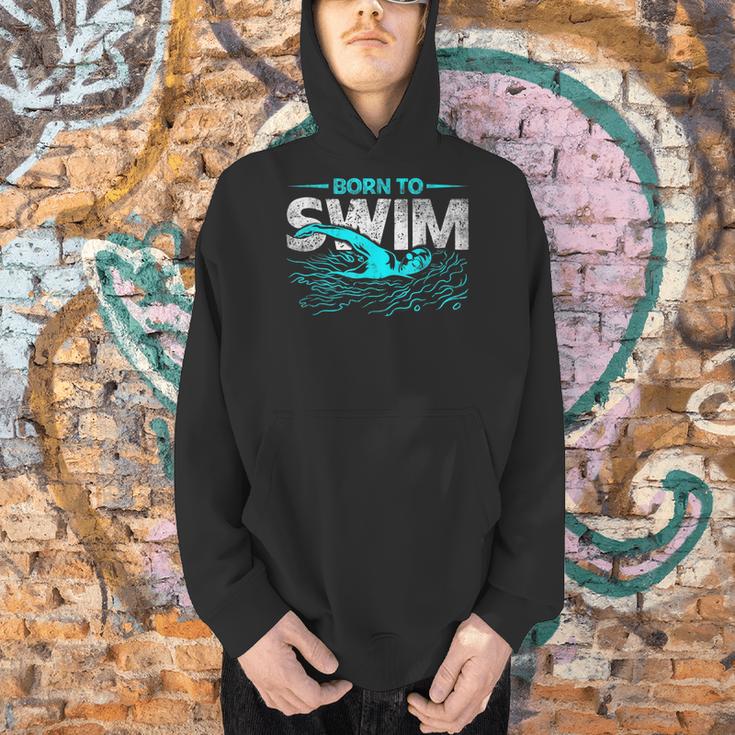 Born To Swim Swimmers For Swimming Athlete Men Hoodie
