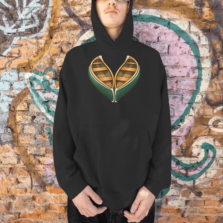 Canoe Heart Cute Minimalist Paddling Adventure Men Hoodie
