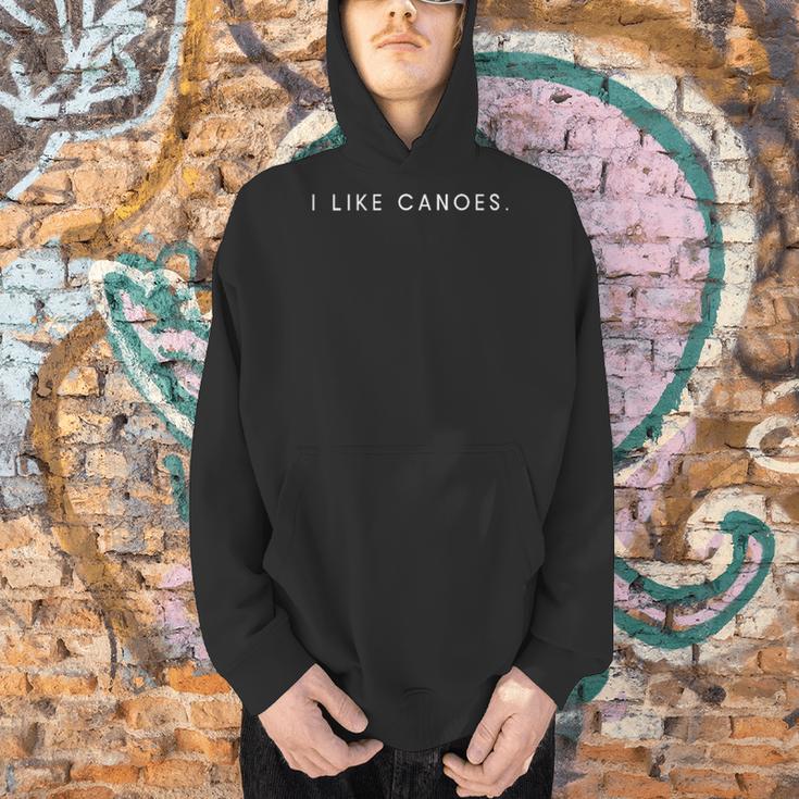 I Like Canoes Minimalist Statement Men Hoodie I Like Canoes Minimalist Statement Men Hoodie