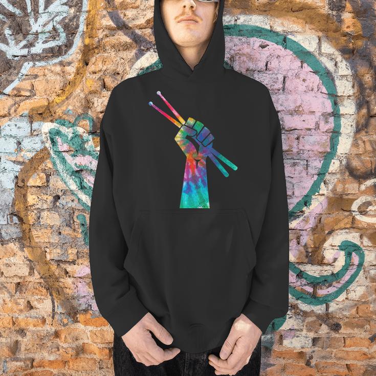 Drummer Drum Kit Tie Dye Hippie Drummer Men Hoodie Drummer Drum Kit Tie Dye Hippie Drummer Men Hoodie