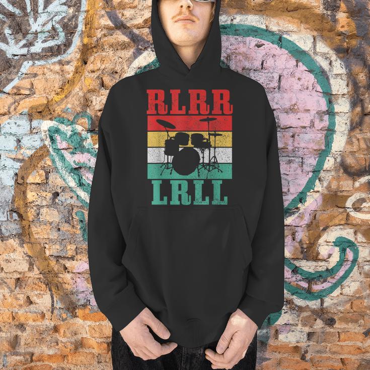 Drummer RLRR LRLL Vintage Drum Kit Men Hoodie Drummer RLRR LRLL Vintage Drum Kit Men Hoodie
