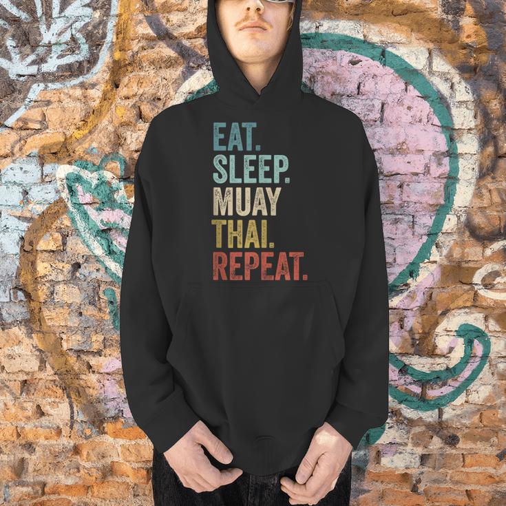 Eat Sleep Muay Thai Repeat Thai Boxing Men Hoodie