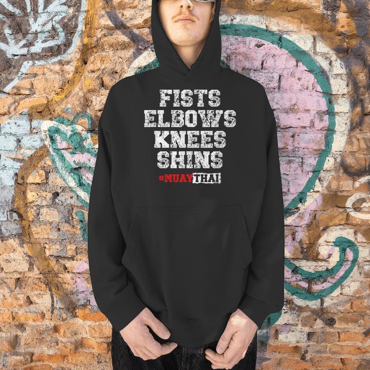 Fist Elbows Knees Shins Martial Arts Muay Thai Men Hoodie Fist Elbows Knees Shins Martial Arts Muay Thai Men Hoodie