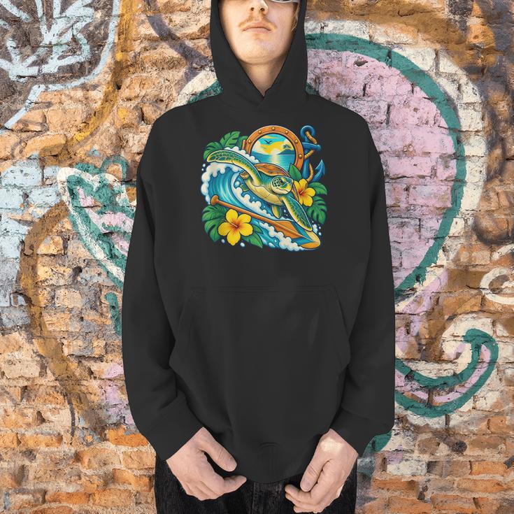 Green Sea Turtle Surfs Past a Canoe Paddle Sleeveless Men Hoodie Green Sea Turtle Surfs Past a Canoe Paddle Sleeveless Men Hoodie