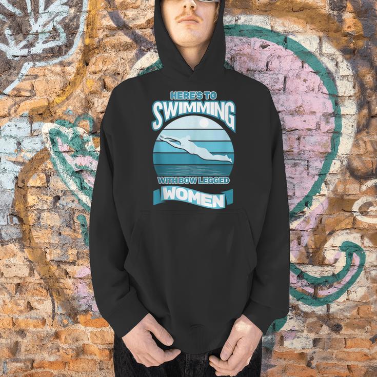 Here's To Swimming With Bow Legged Women Vintage Style Men Hoodie Here's To Swimming With Bow Legged Women Vintage Style Men Hoodie