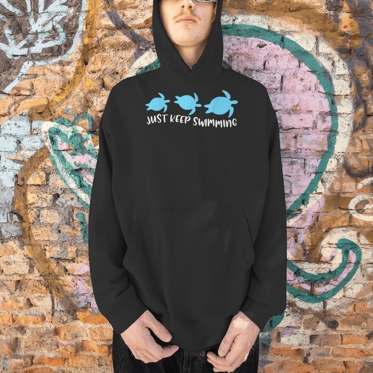 Just Keep Swimming Sea Turtle Swimmer Swim Team Coach Men Hoodie Just Keep Swimming Sea Turtle Swimmer Swim Team Coach Men Hoodie