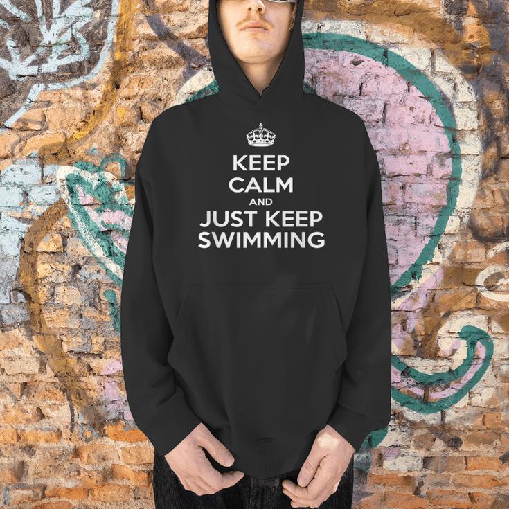 Keep Calm & Just Keep Swimming Men Hoodie Keep Calm & Just Keep Swimming Men Hoodie