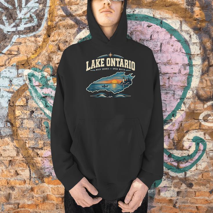 Lakes Lake Ontario Fishing Canoe Lighthouse Outdoor Men Hoodie Lakes Lake Ontario Fishing Canoe Lighthouse Outdoor Men Hoodie